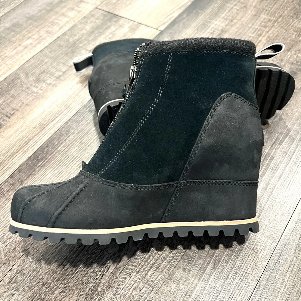 UGG Black Wedge Winter Boots - Picture 2 of 11